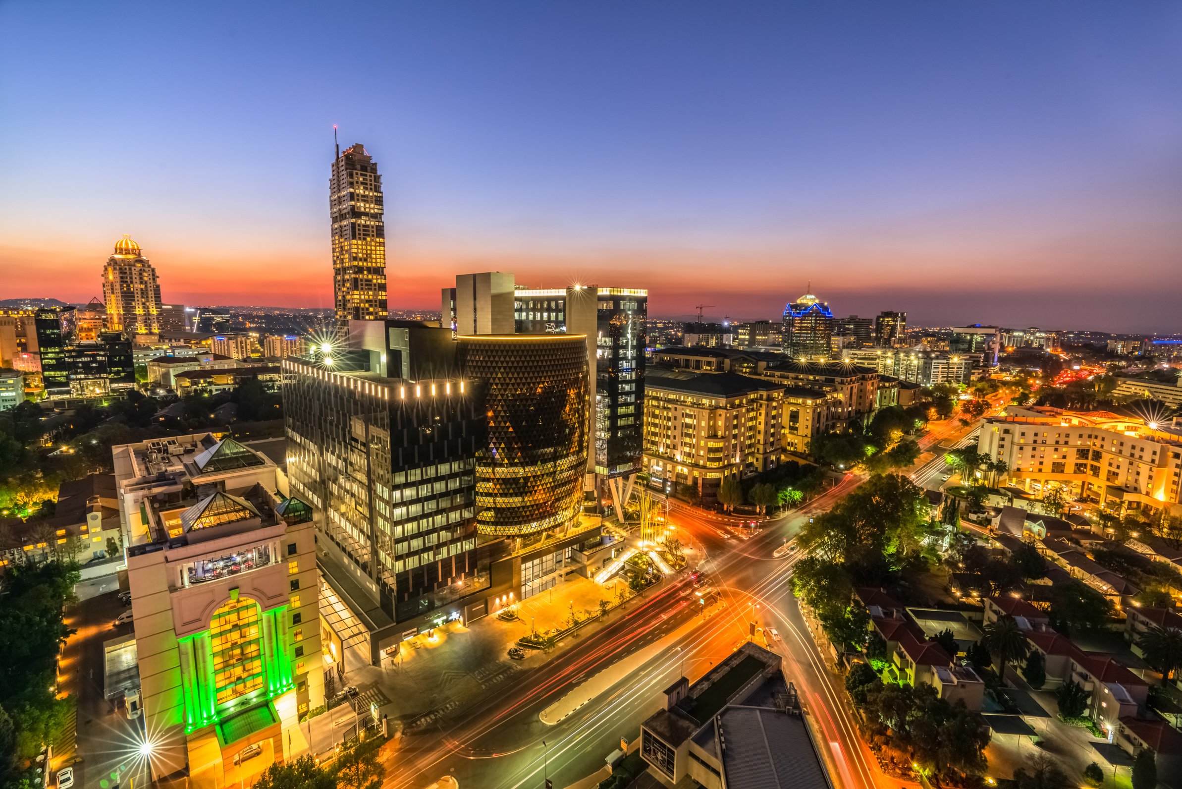 Sandton city golden hour long exposure